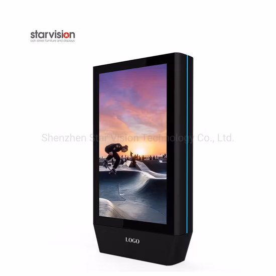 65 75 86 Inch Floor Stand IP65 Rated Outdoor Advertising Digital Signage Devices for Airport